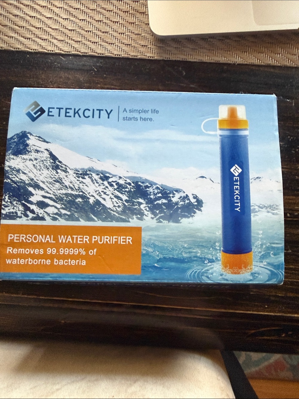 Etekcity Blue Personal Water Purifier - Portable Survival Filter